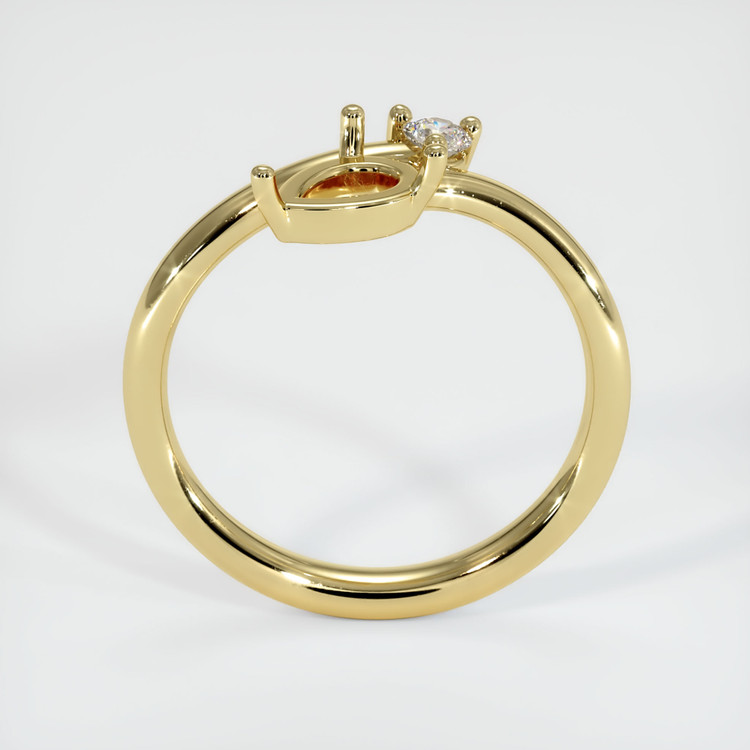 18K Yellow Gold Accent Stones Ring Setting