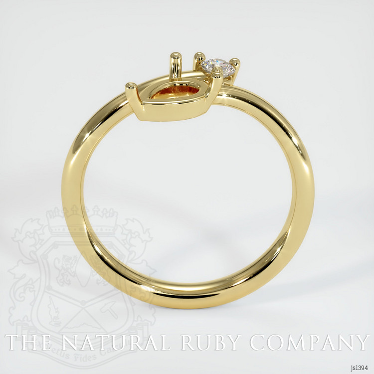 18K Yellow Gold Accent Stones Ring Setting