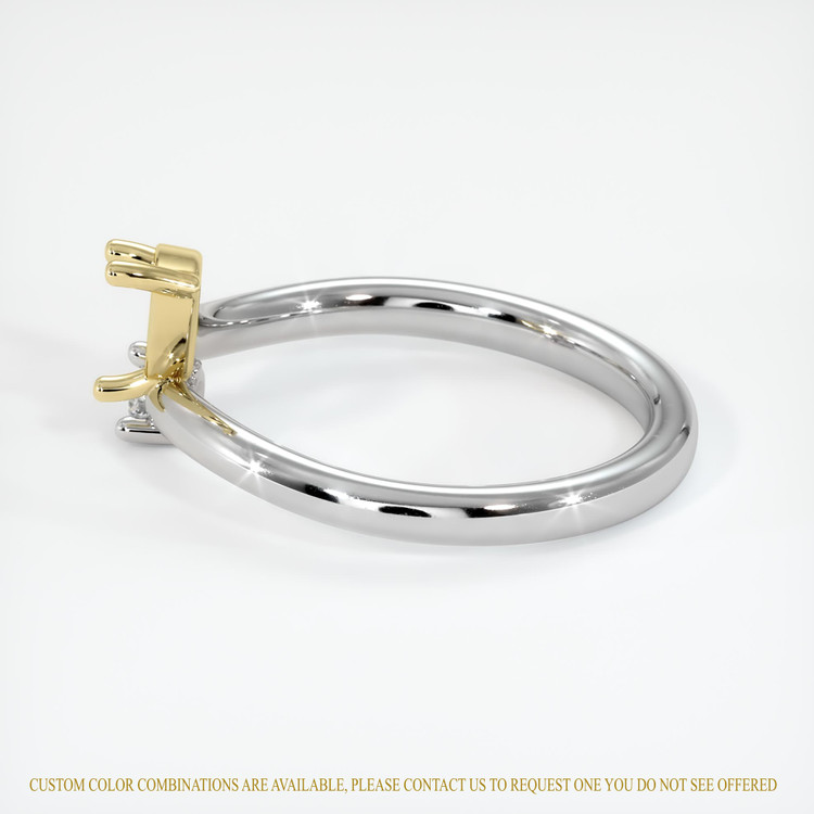 18K Yellow & White Accent Stones Ring Setting