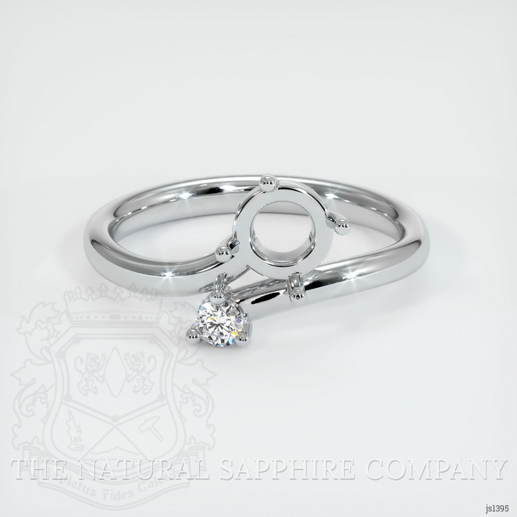 Platinum 950 Accent Stones Ring Setting