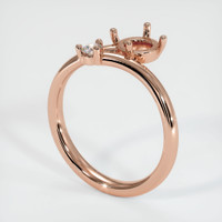 14K Rose Gold Accent Stones Ring Setting Video