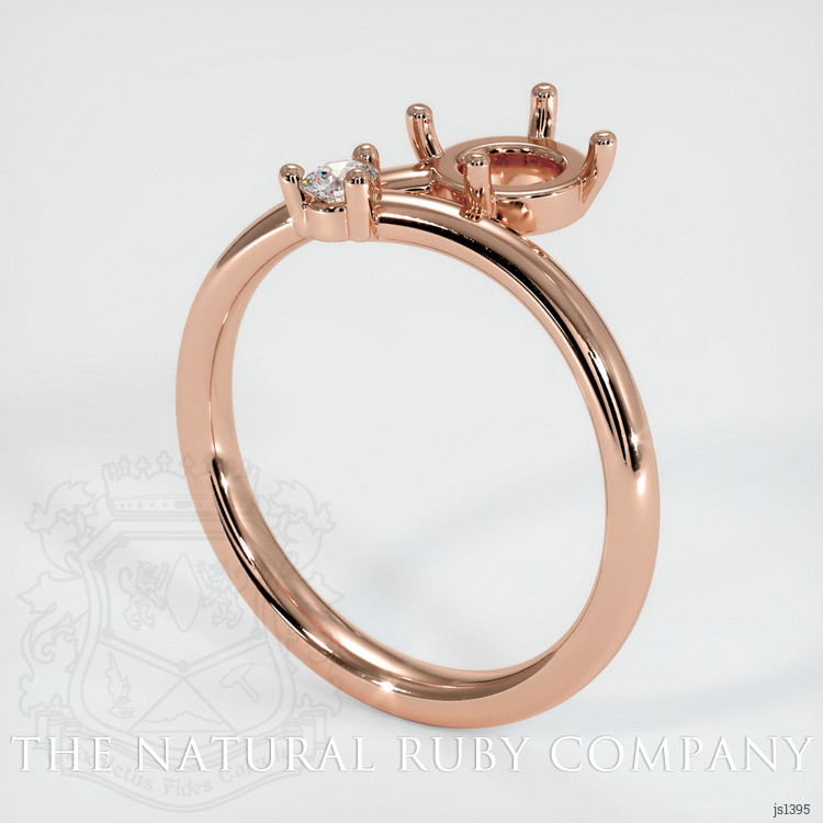 14K Rose Gold Accent Stones Ring Setting