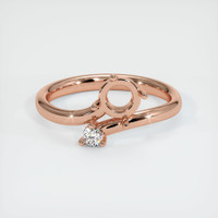 14K Rose Gold Accent Stones Ring Setting Image