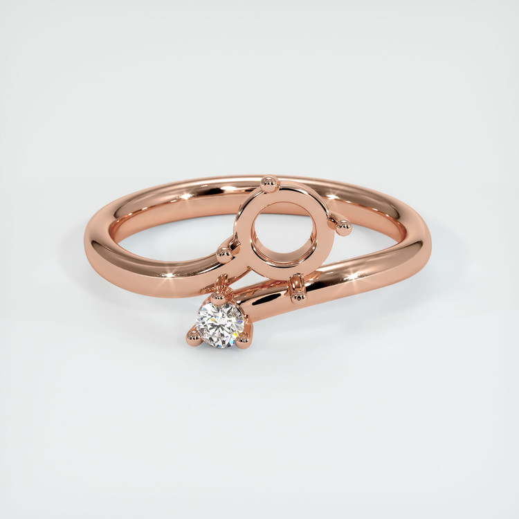 14K Rose Gold Accent Stones Ring Setting
