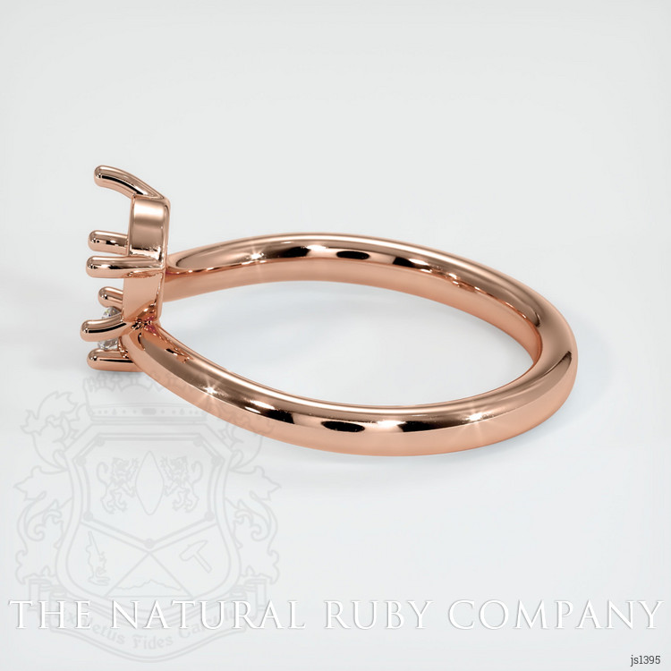 14K Rose Gold Accent Stones Ring Setting