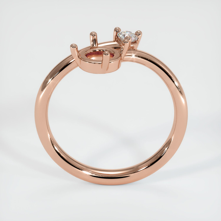 14K Rose Gold Accent Stones Ring Setting