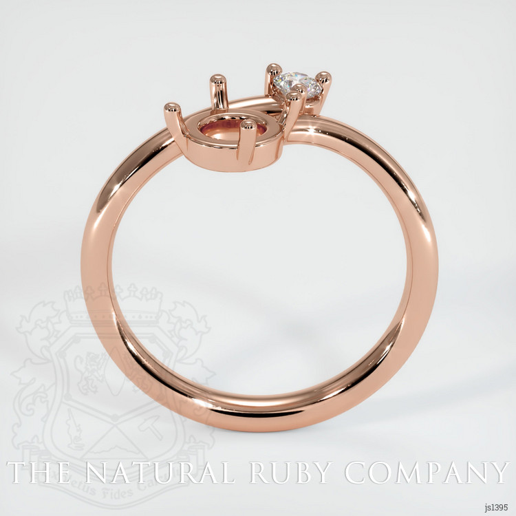 14K Rose Gold Accent Stones Ring Setting