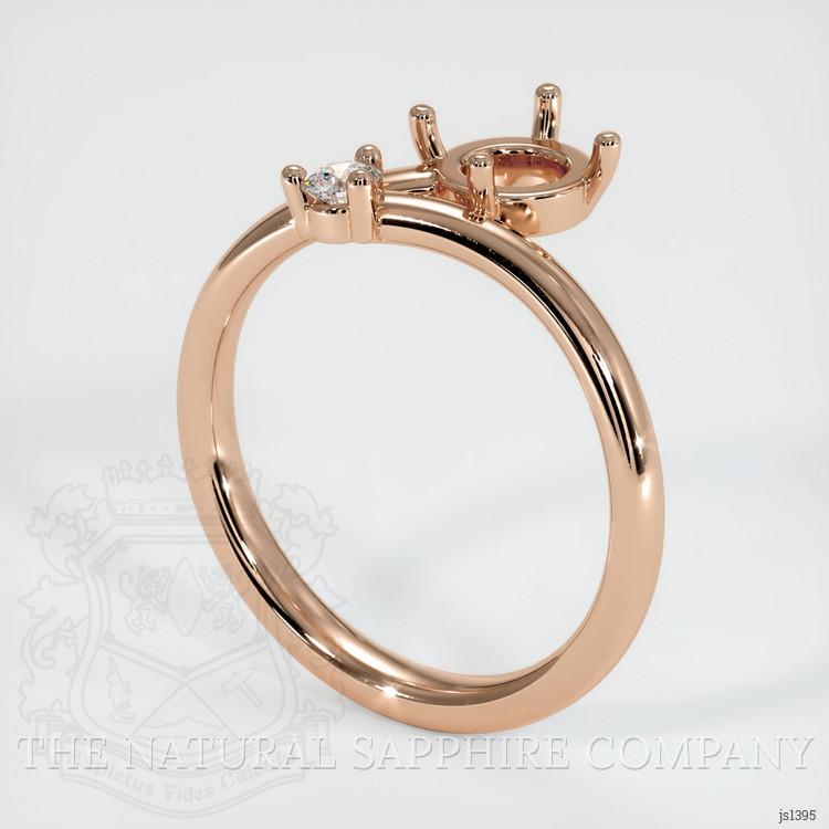 18K Rose Gold Accent Stones Ring Setting