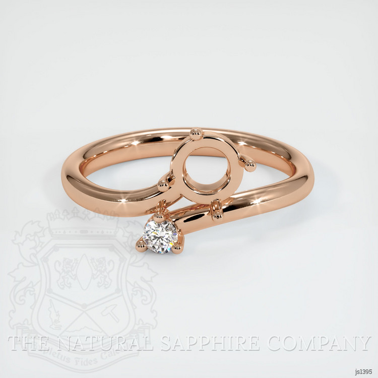 18K Rose Gold Accent Stones Ring Setting