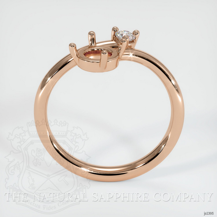 18K Rose Gold Accent Stones Ring Setting
