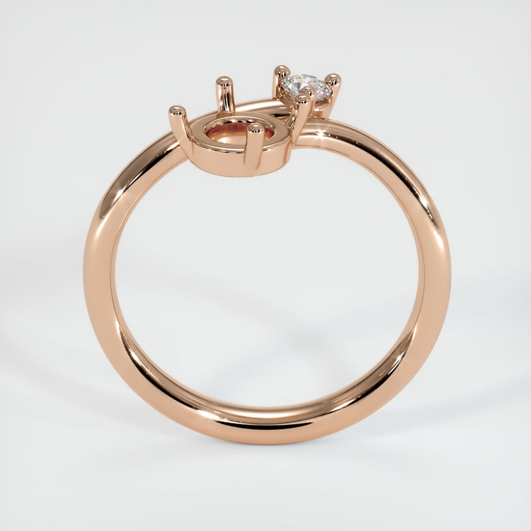 18K Rose Gold Accent Stones Ring Setting