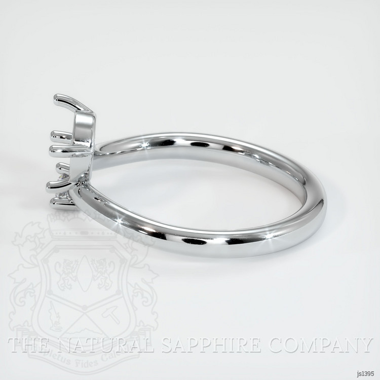 14K White Gold Accent Stones Ring Setting