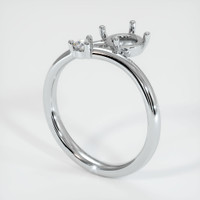 18K White Gold Accent Stones Ring Setting Video