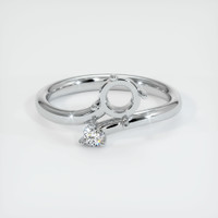 18K White Gold Accent Stones Ring Setting Image