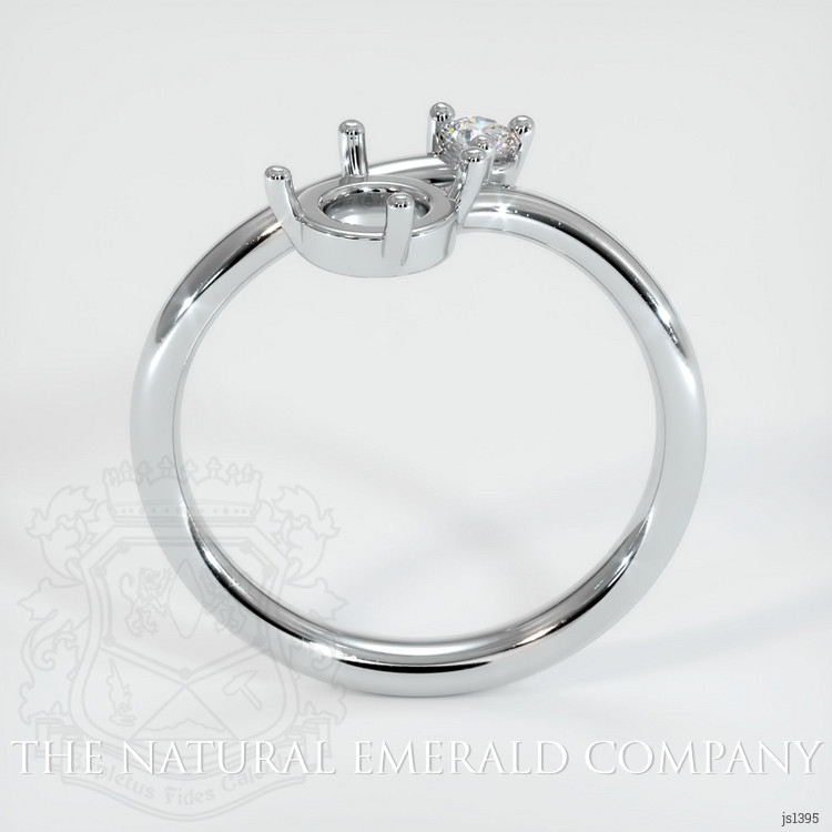 18K White Gold Accent Stones Ring Setting