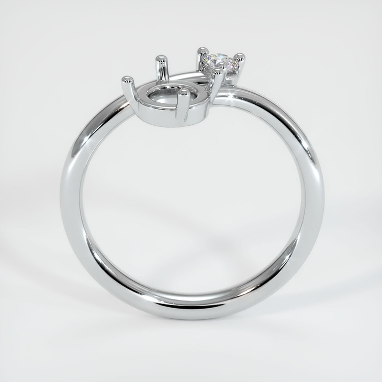 18K White Gold Accent Stones Ring Setting
