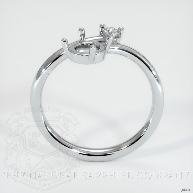 18K White Gold Accent Stones Ring Setting