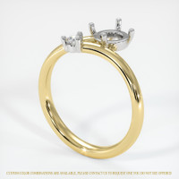 14K White & Yellow Accent Stones Ring Setting Video