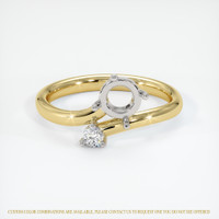 14K White & Yellow Accent Stones Ring Setting Image