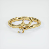 14K Yellow Gold Accent Stones Ring Setting Image