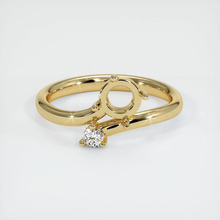 14K Yellow Gold Accent Stones Ring Setting