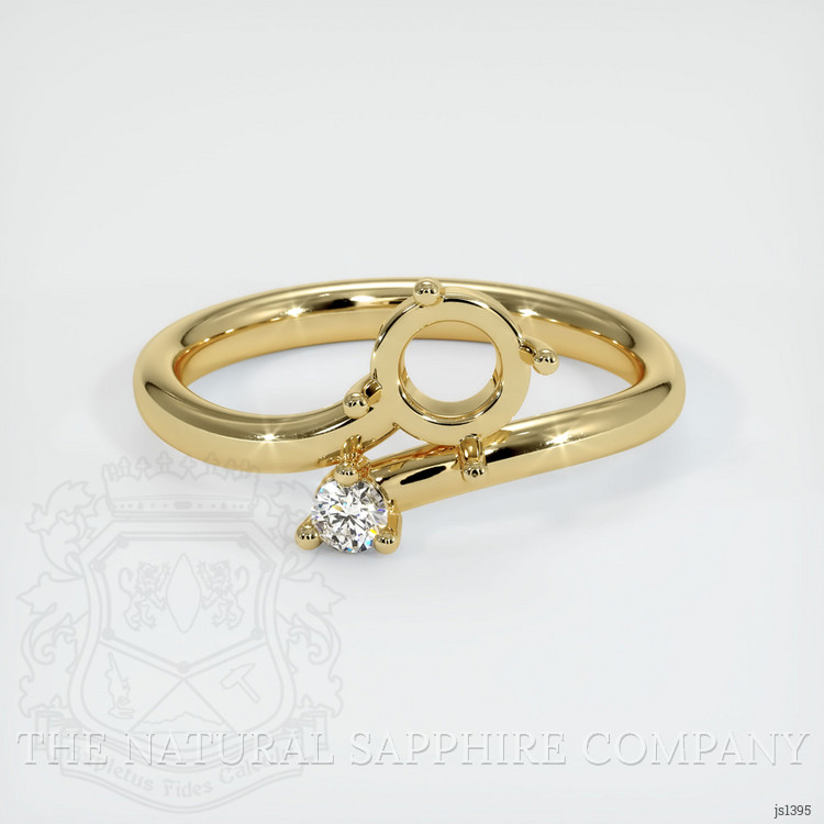 14K Yellow Gold Accent Stones Ring Setting