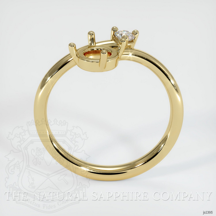 14K Yellow Gold Accent Stones Ring Setting