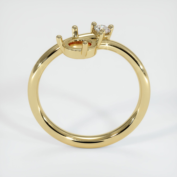 14K Yellow Gold Accent Stones Ring Setting