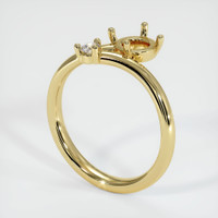 18K Yellow Gold Accent Stones Ring Setting Video