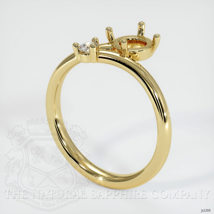 18K Yellow Gold Accent Stones Ring Setting