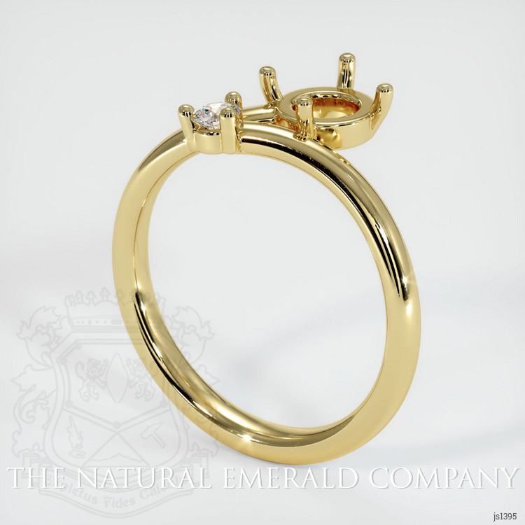 18K Yellow Gold Accent Stones Ring Setting