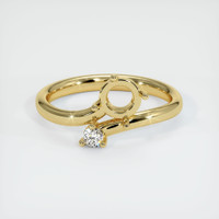18K Yellow Gold Accent Stones Ring Setting Image