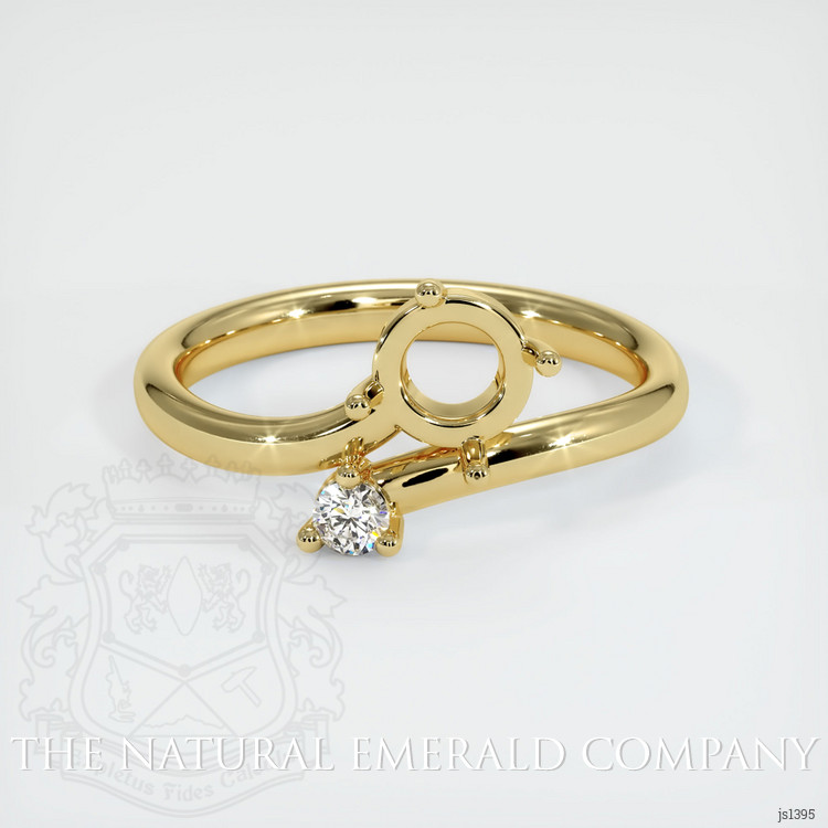 18K Yellow Gold Accent Stones Ring Setting
