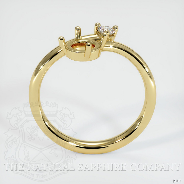 18K Yellow Gold Accent Stones Ring Setting