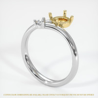 18K Yellow & White Accent Stones Ring Setting Video