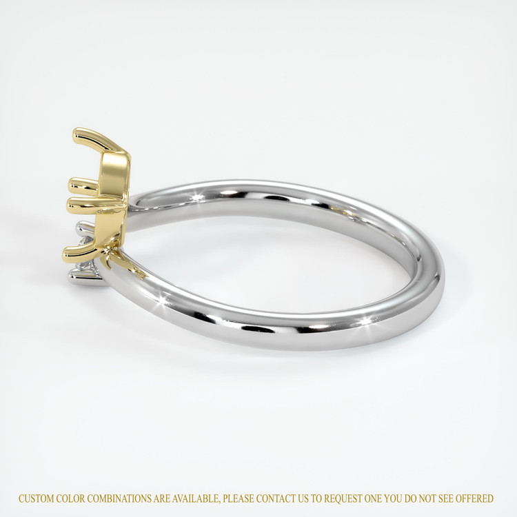 18K Yellow & White Accent Stones Ring Setting