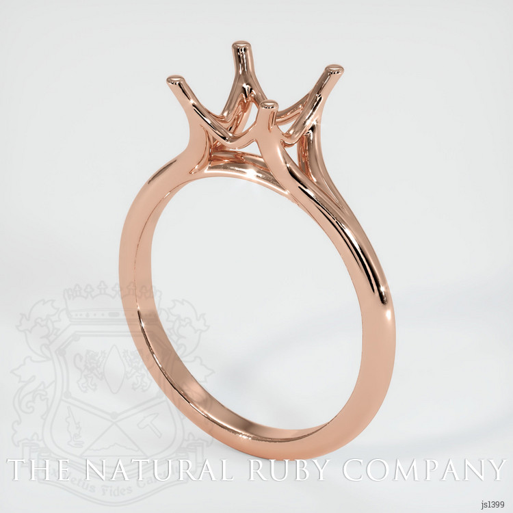 14K Rose Gold Solitaire Ring Setting