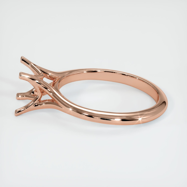 14K Rose Gold Solitaire Ring Setting