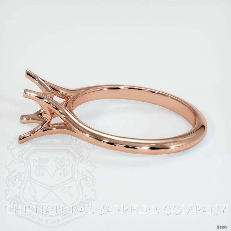 14K Rose Gold Solitaire Ring Setting