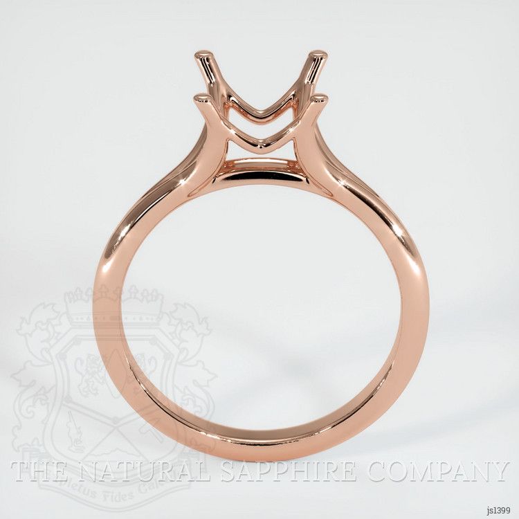 14K Rose Gold Solitaire Ring Setting