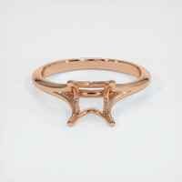18K Rose Gold Solitaire Ring Setting Image