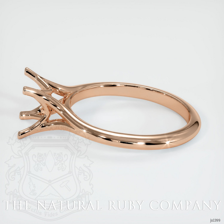 18K Rose Gold Solitaire Ring Setting