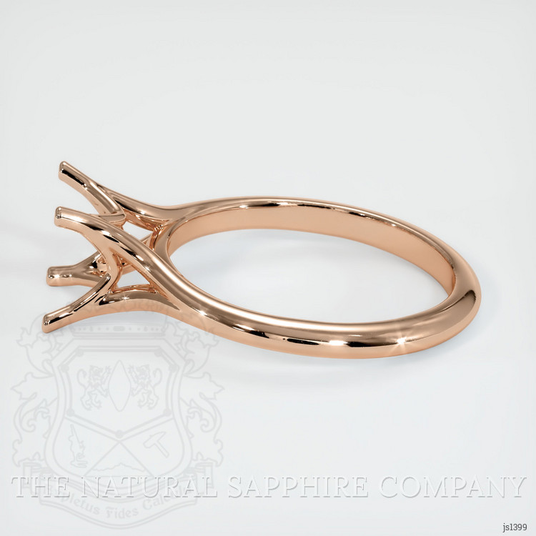 18K Rose Gold Solitaire Ring Setting