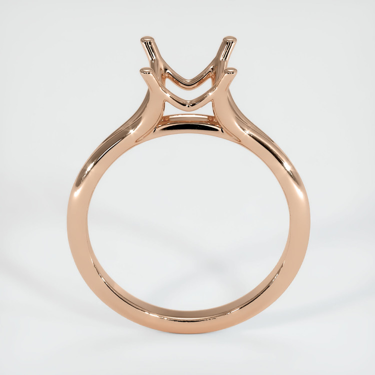 18K Rose Gold Solitaire Ring Setting