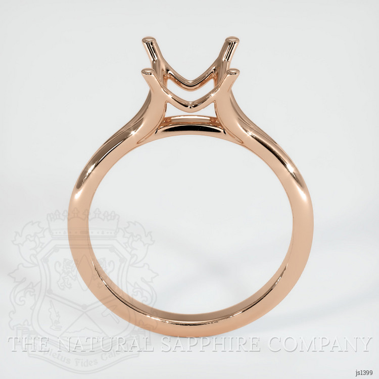 18K Rose Gold Solitaire Ring Setting