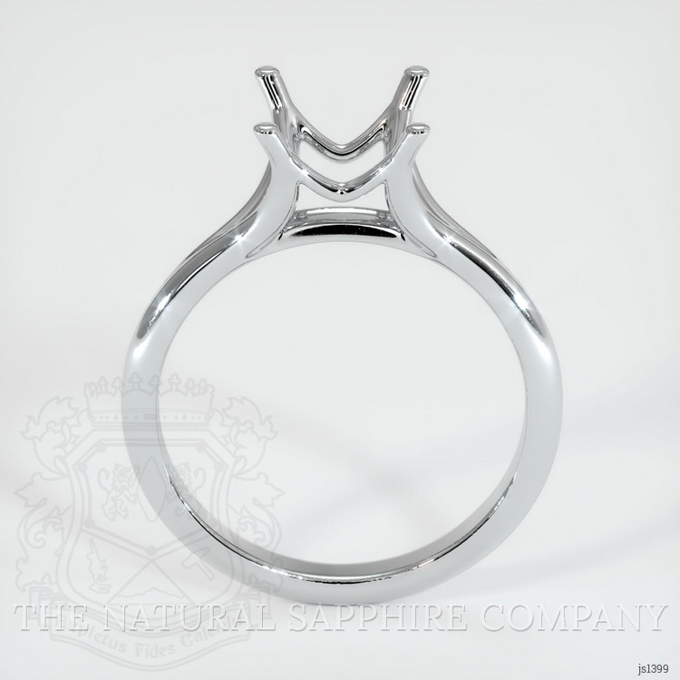 10K White Gold Solitaire Ring Setting