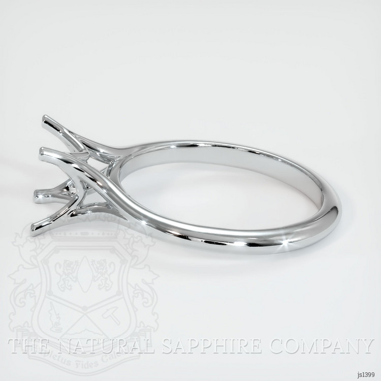 14K White Gold Solitaire Ring Setting