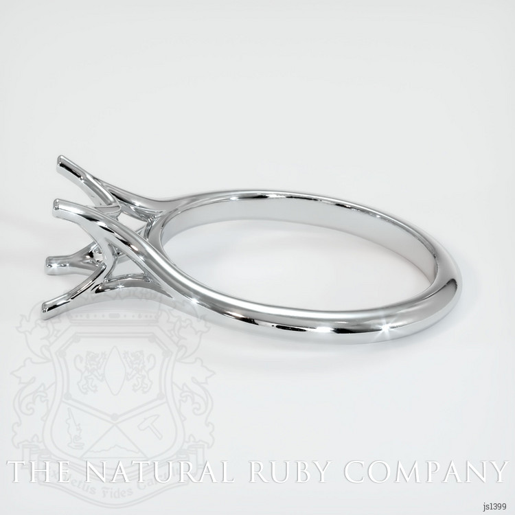 14K White Gold Solitaire Ring Setting