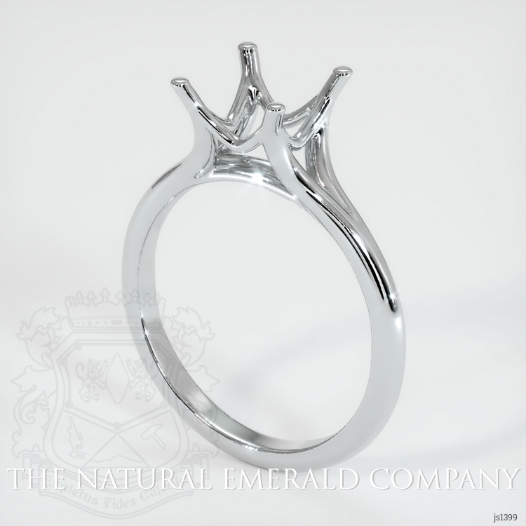 18K White Gold Solitaire Ring Setting