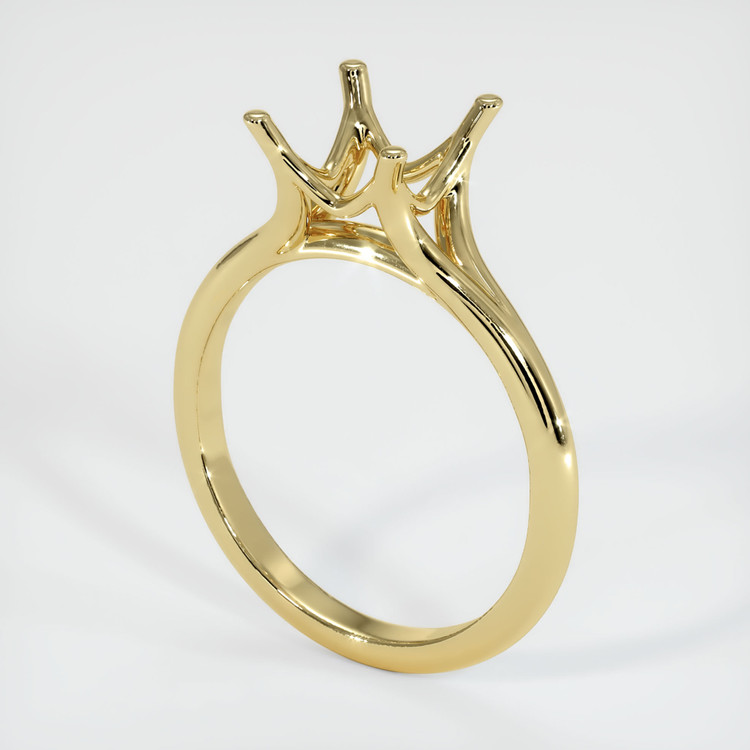 18K Yellow Gold Solitaire Ring Setting